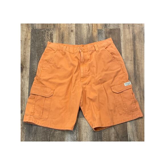 Wrangler Terra Cotta Orange Cargo shorts 100% Cotton sz 36 - Picture 1 of 7
